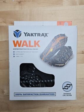 NIB Yaktrax Size Large (Mens US 11.5-13.5 / Womens 13-15) Snow Ice Cleats